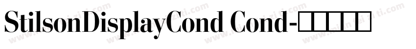 StilsonDisplayCond Cond字体转换